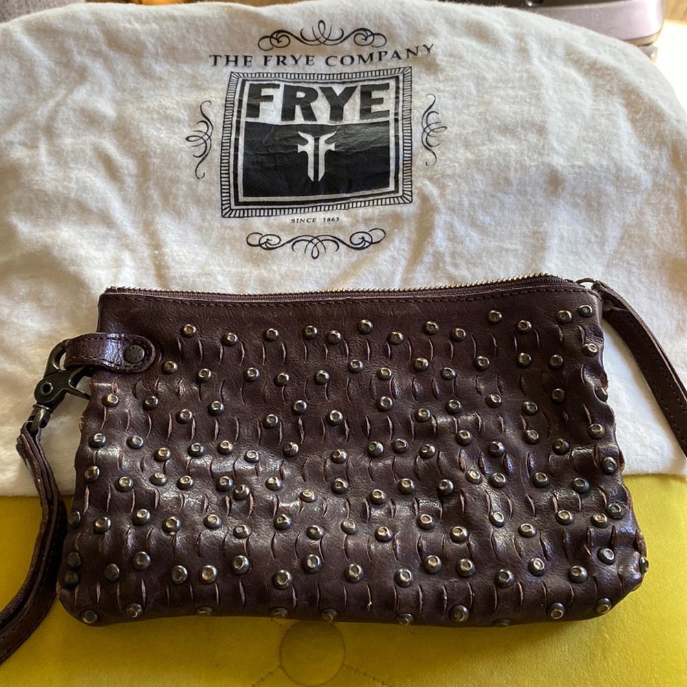 Frye Leather Wristlet Bag Pouch Purse
